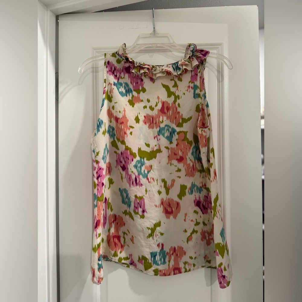 Trinity Colorful Floral Sleeveless Blouse - Picture 7 of 8